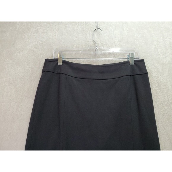 Halogen A Line Skirt Womens Size 10 Black Rayon Casual Dark Wash Back Zipper - Picture 4 of 7